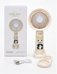 Mini Fan Rechargeable with Panda Print