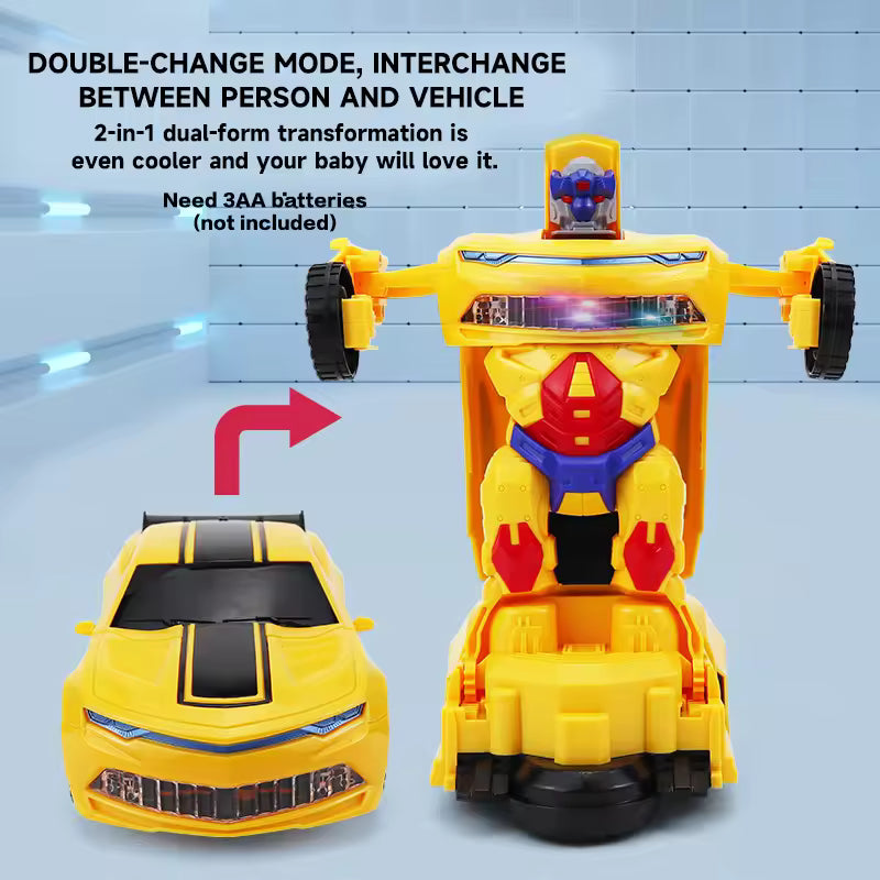 2 in 1 Transforming Robot Car Toy with Lights & Sound